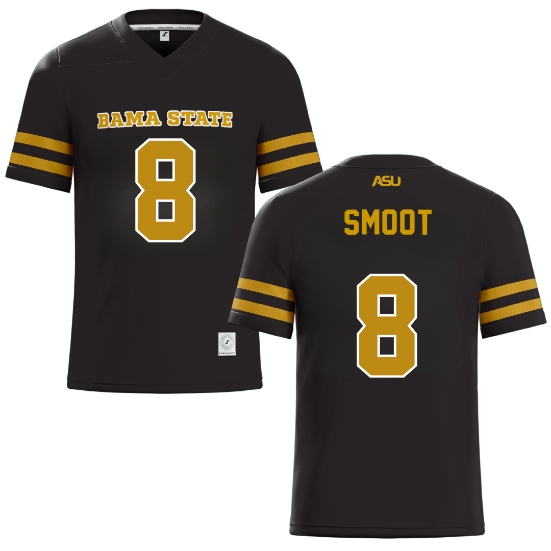 Alabama State University Black Football Jersey - #8 TeSean Smoot