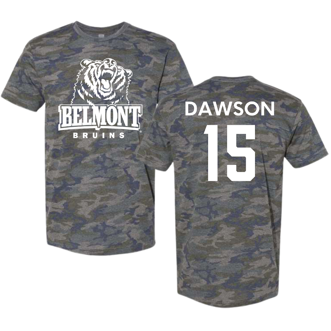 Belmont University Softball Vintage Camo Tee - #15 Maisie Dawson