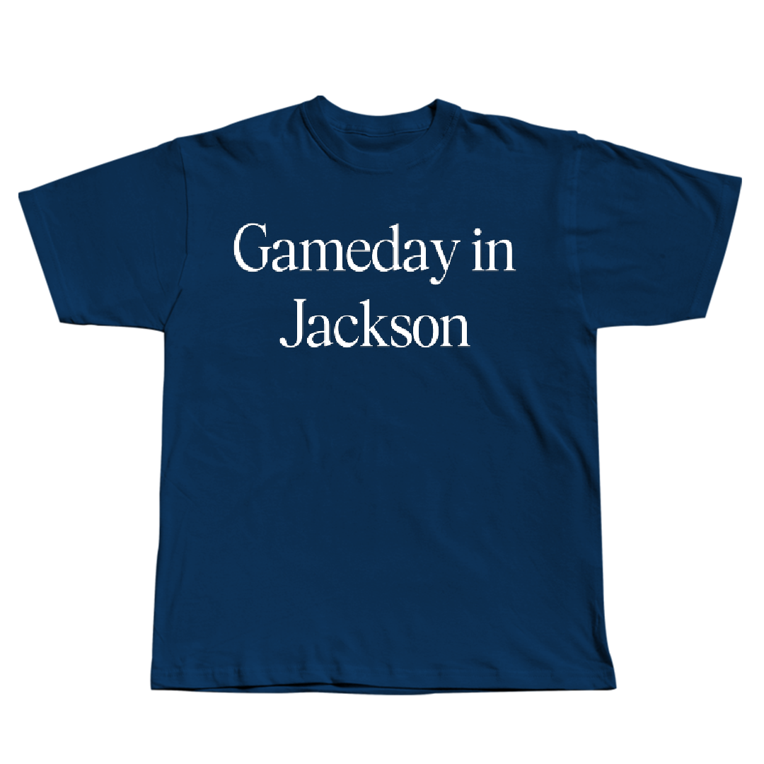 Jackson State University Softball Navy Gameday Tee - #3 Amaya Ruiz