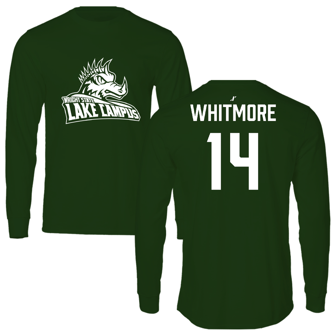 Wright State University Lake Campus Basketball (M) Forest Green Long Sleeve - #14 Marcus Whitmore