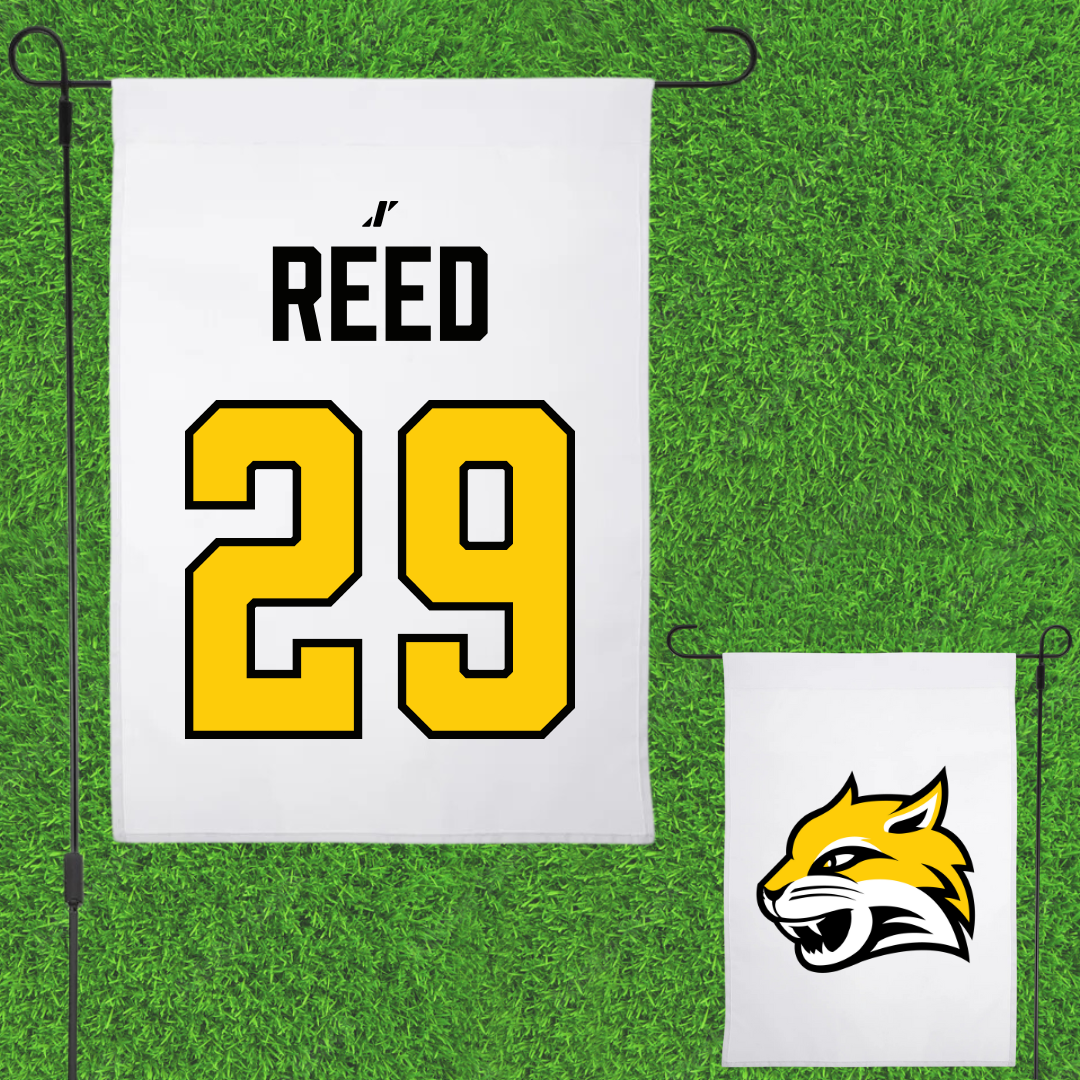 Wayne State College (Nebraska) Football White Garden Flag - #29 Corbin Reed