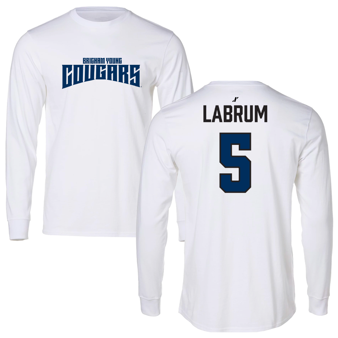 Brigham Young University Soccer White Classic Long Sleeve - #5 Ella Labrum