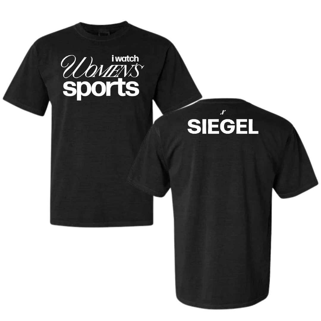 George Mason University Tennis Black WHM Comfort Colors Tee - Brooklyn Siegel