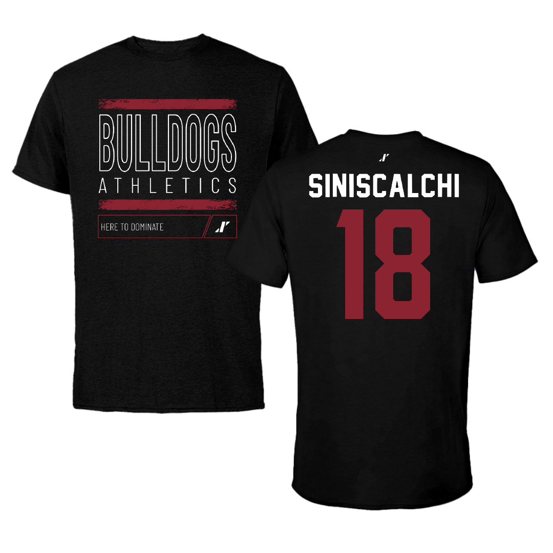 Dean College Volleyball Black Dominate Tee - #18 Emma Siniscalchi