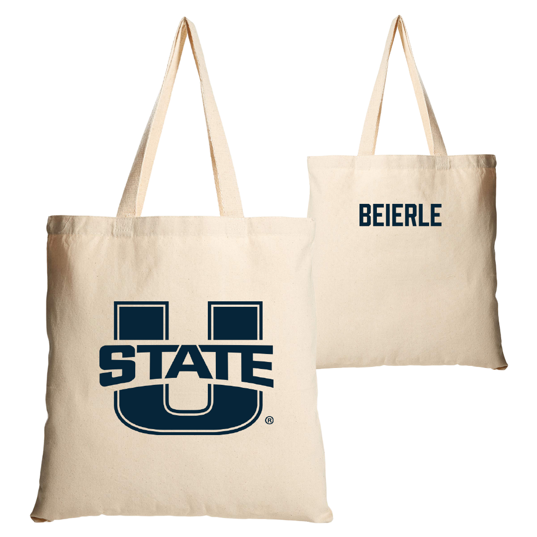 Utah State University TF and XC Tan Canvas Tote Bag - Gavin Beierle