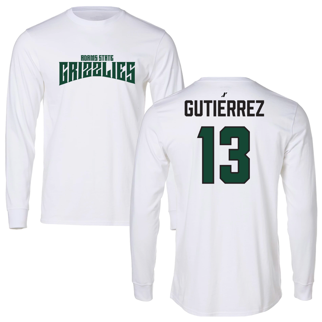 Adams State University Football White Classic Long Sleeve - #13 Xavier Gutierrez