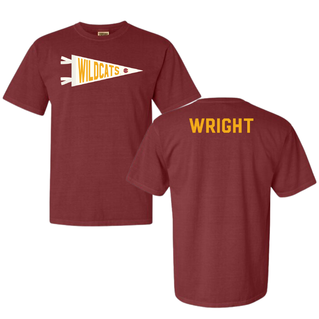 Bethune-Cookman University Cheer Maroon Pennant Comfort Colors Tee - Amaris Wright