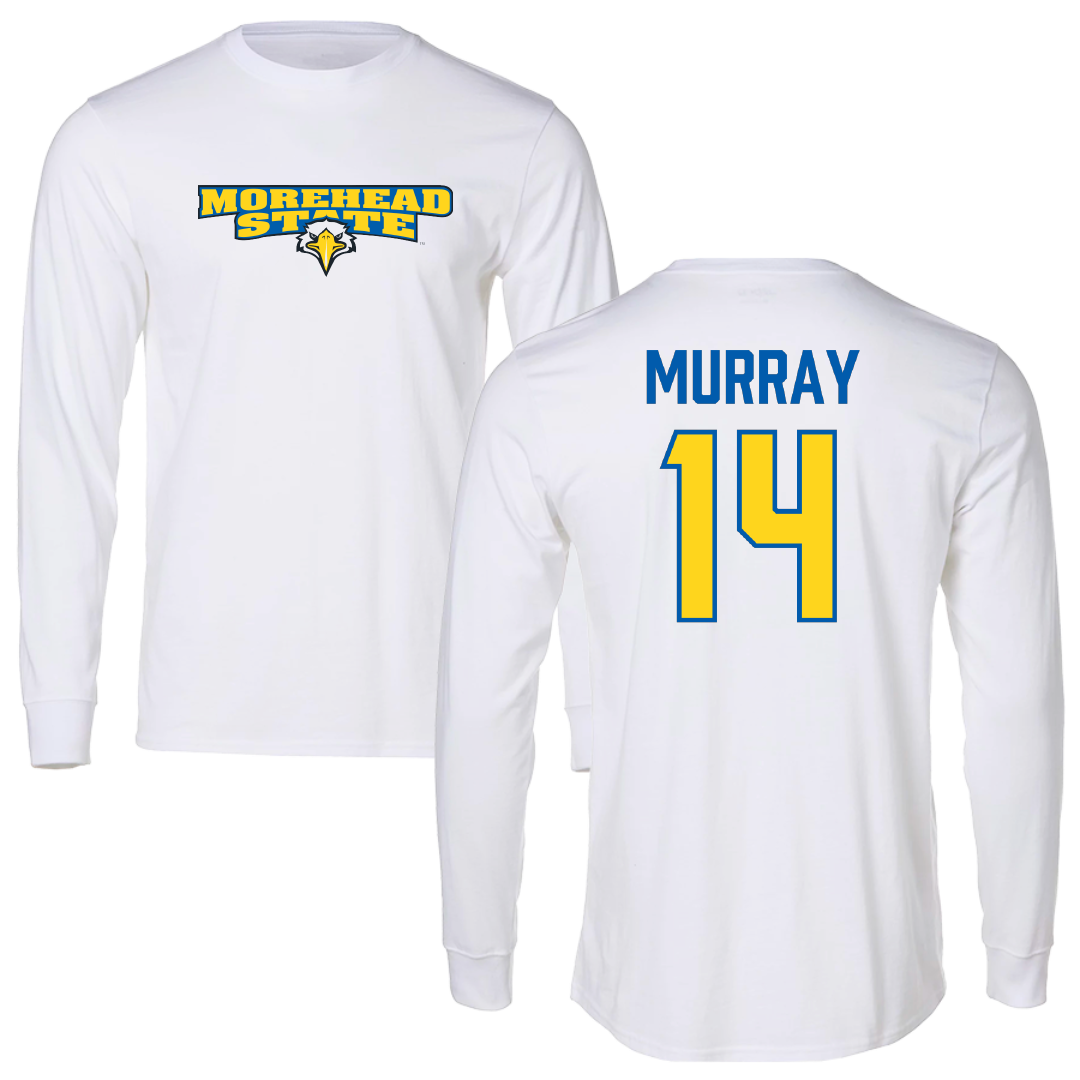 Morehead State University Baseball White Long Sleeve - #14 Miller Murray