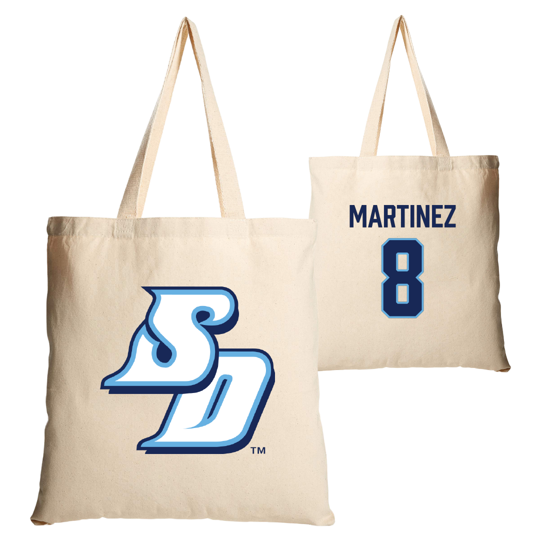 University of San Diego Soccer Tan Canvas Tote Bag - #8 Josh Martinez
