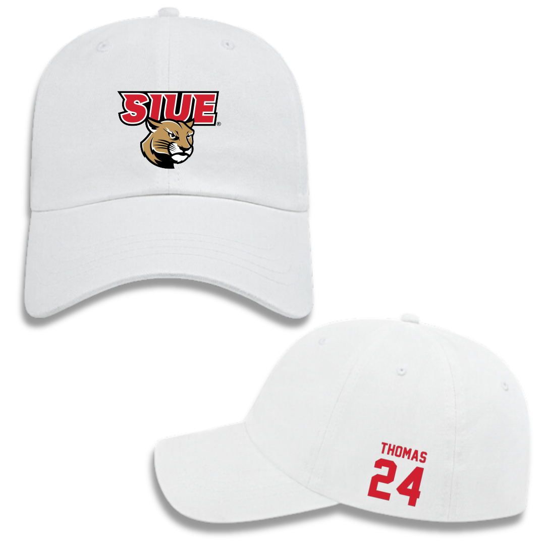 Southern Illinois University Edwardsville Basketball (M) White Hat - #24 Kyle Thomas