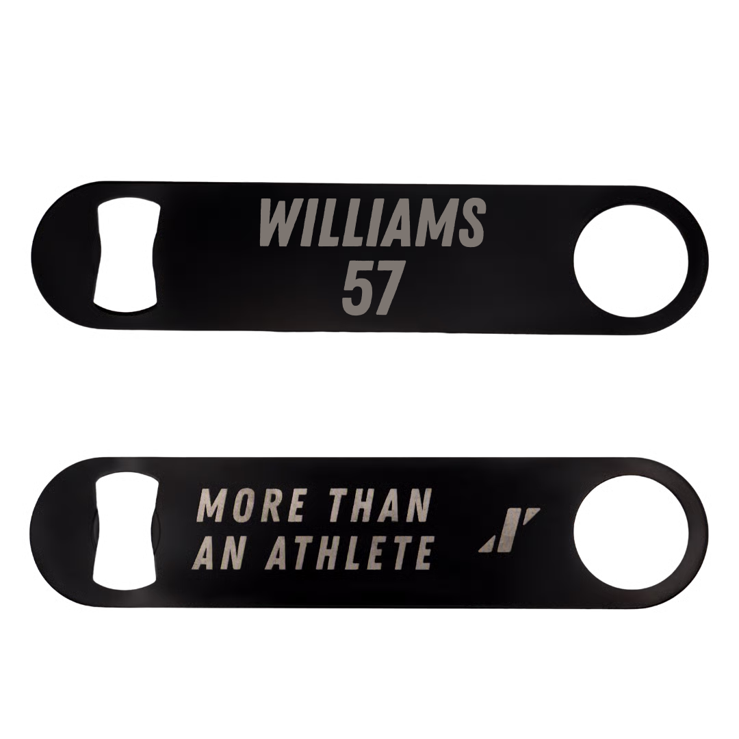 Football Black Bottle Opener - #57 Jayelon Williams