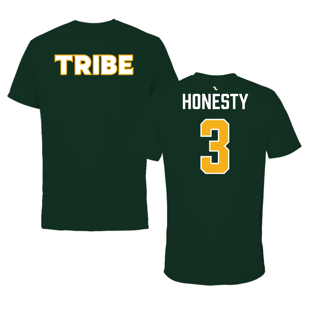 William & Mary Football Forest Green Tribe Tee - #3 Alfred Honesty