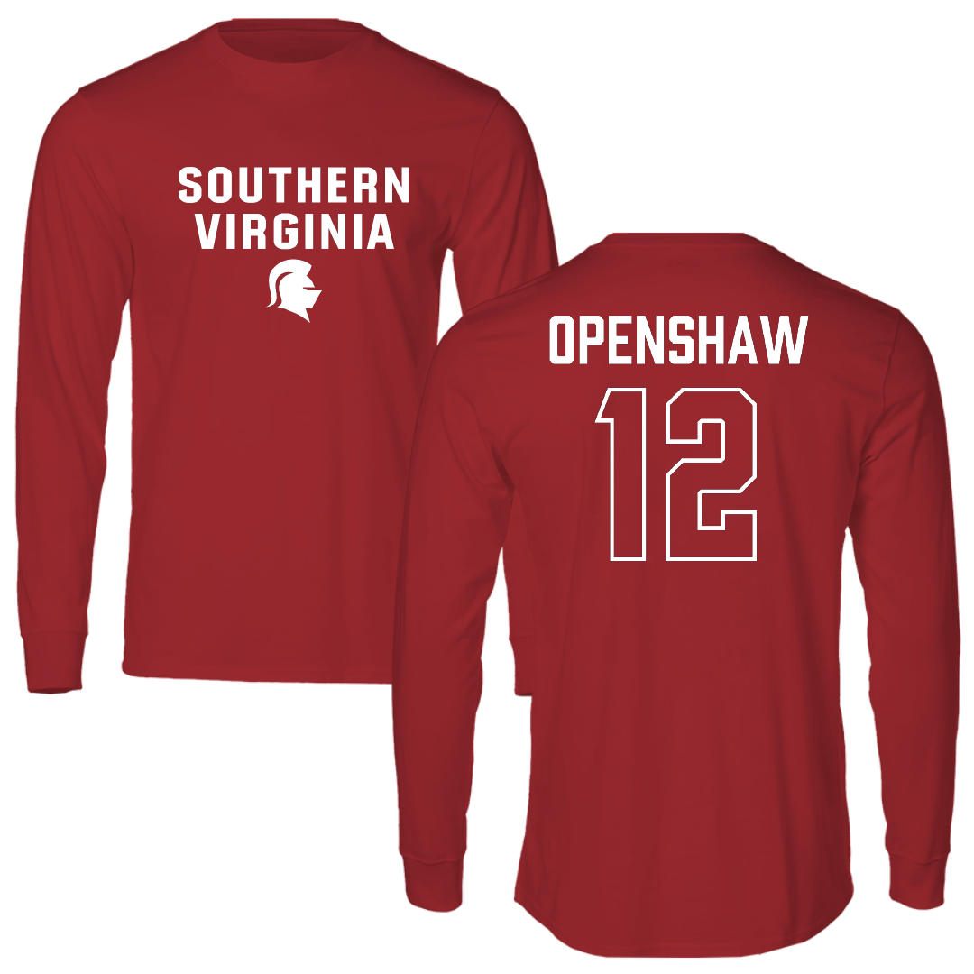 Southern Virginia University Basketball (W) Canvas Red Long Sleeve - #12 Emma Openshaw
