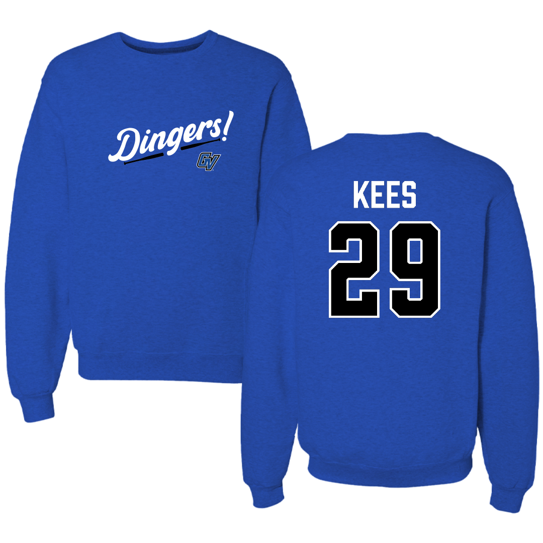 Grand Valley State University Baseball Blue Dingers Crewneck - #29 Jackson Kees