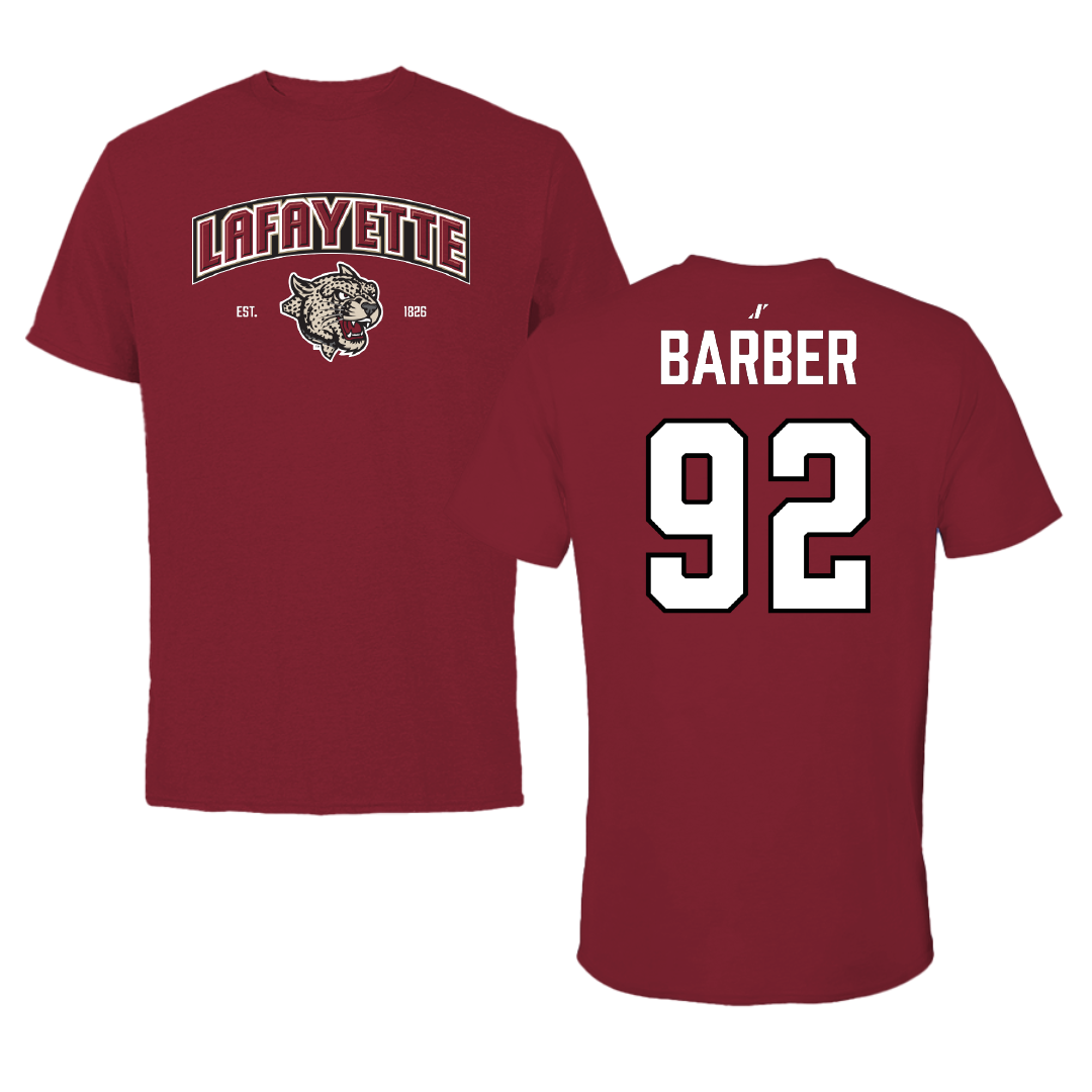 Lafayette College Football Cardinal General Tee - #92 Will Barber