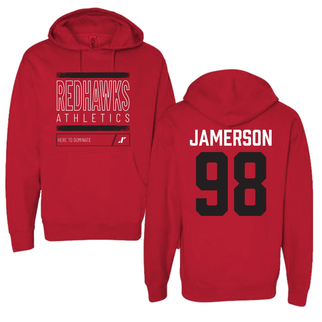 Southeast Missouri State University Football Red Dominate Hoodie - #98 Michael Jamerson