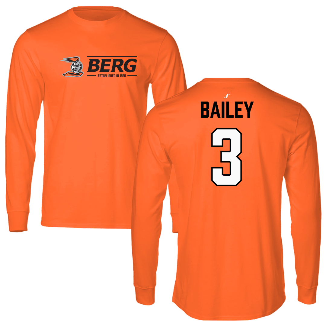 Heidelberg University Football Orange General Long Sleeve - #3 Jordan Bailey