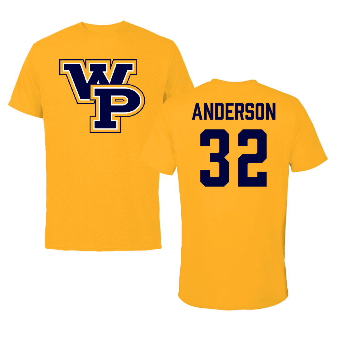 William Penn University Lacrosse (M) Gold Performance Tee - #32 Trace Anderson