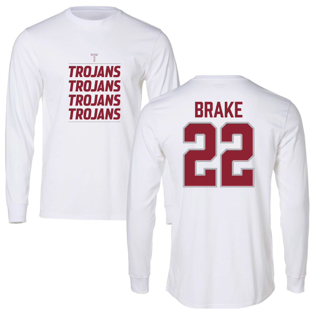 Troy University Softball White General Long Sleeve - #22 Sarah Brake