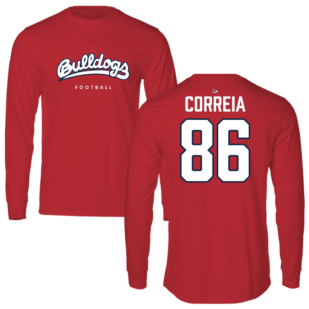 Fresno State University Football Red Long Sleeve - #86 Gavin Correia