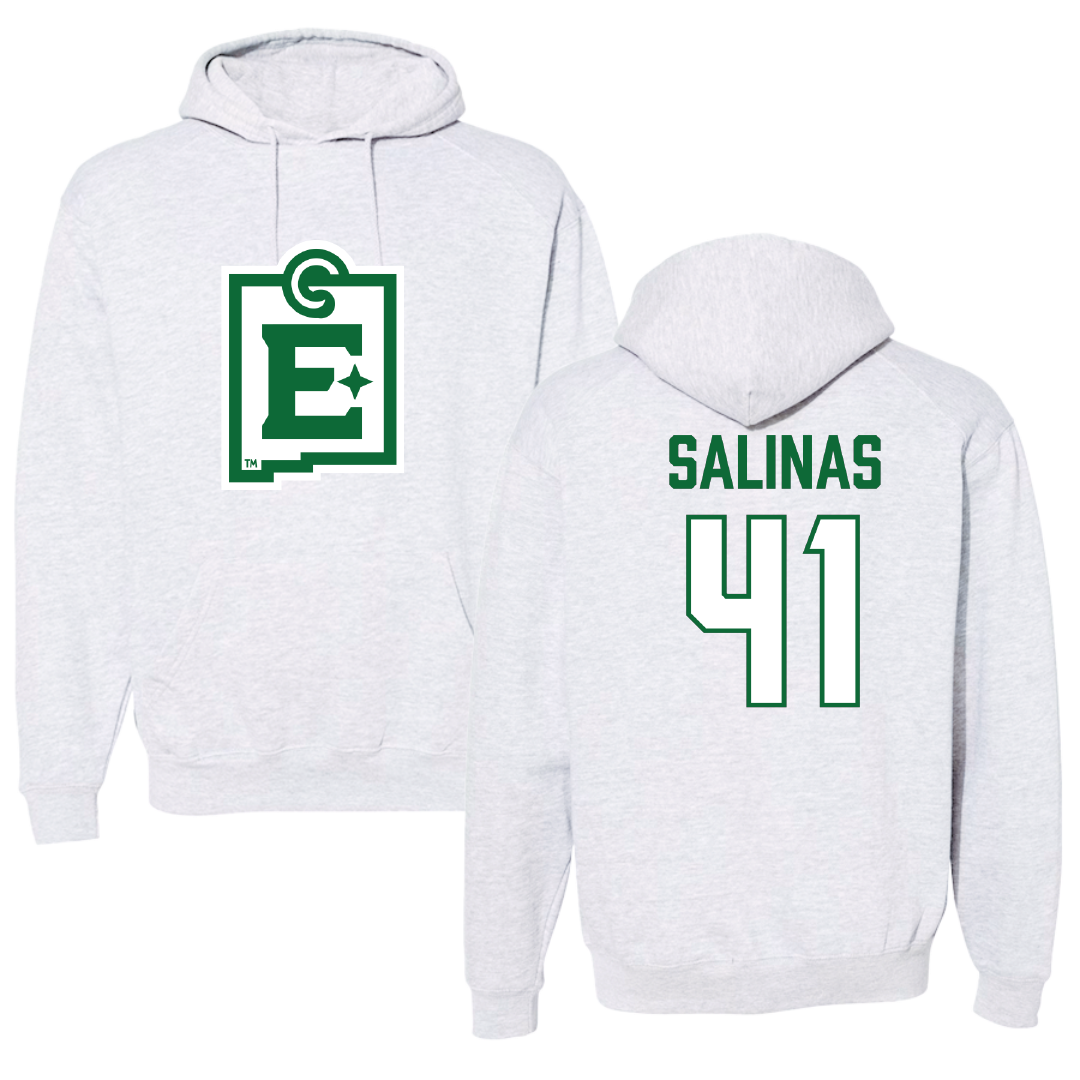 Eastern New Mexico University Football Light Gray Hoodie - #41 Darrik Salinas