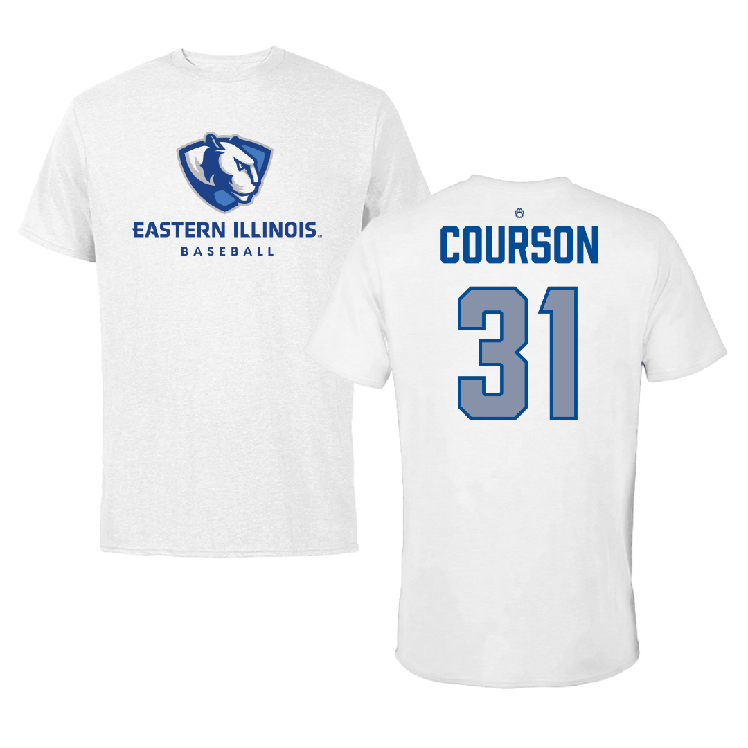 Eastern Illinois University Baseball White Tee - #31 Zach Courson