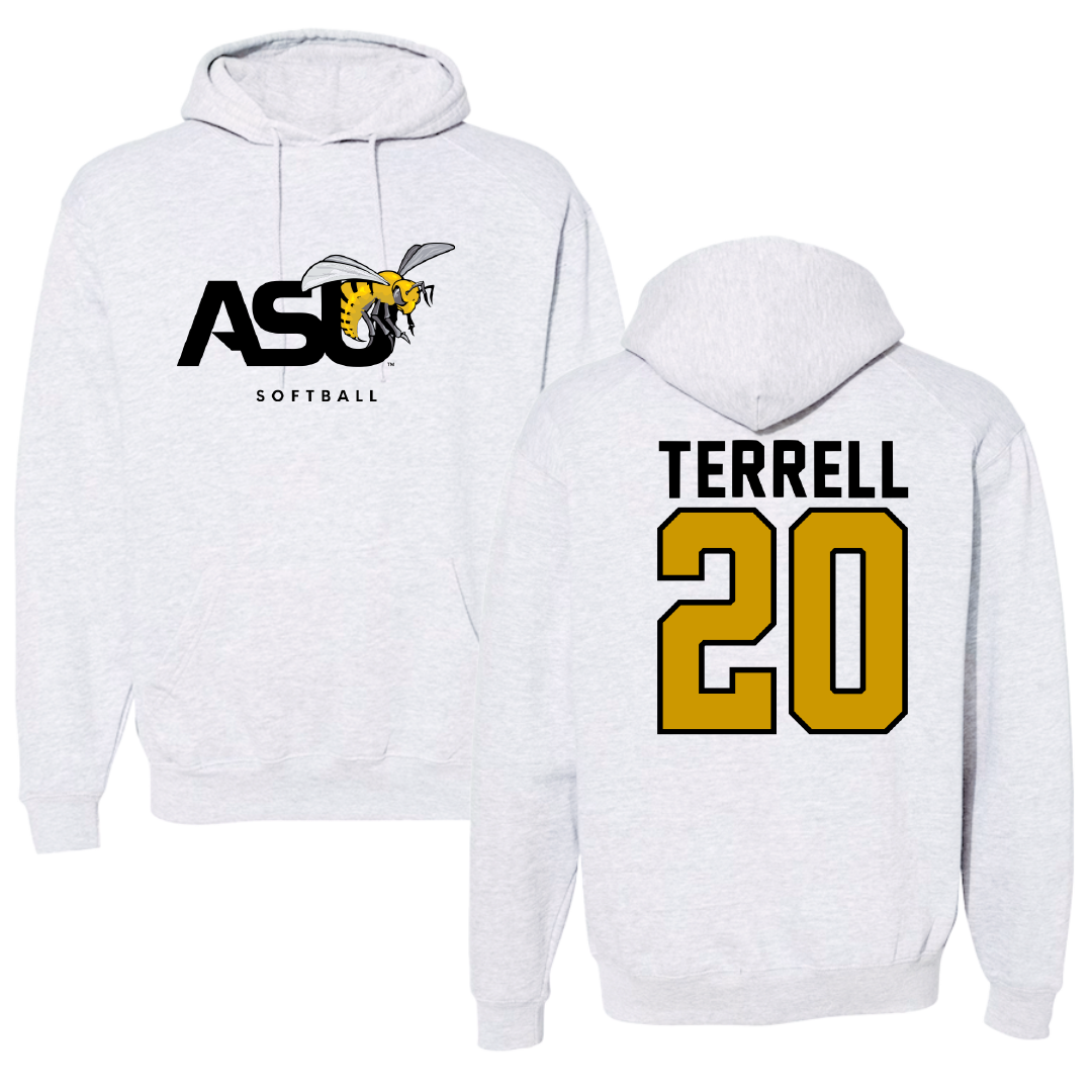 Alabama State University Softball Gray Hoodie - #20 Jaibriel Terrell