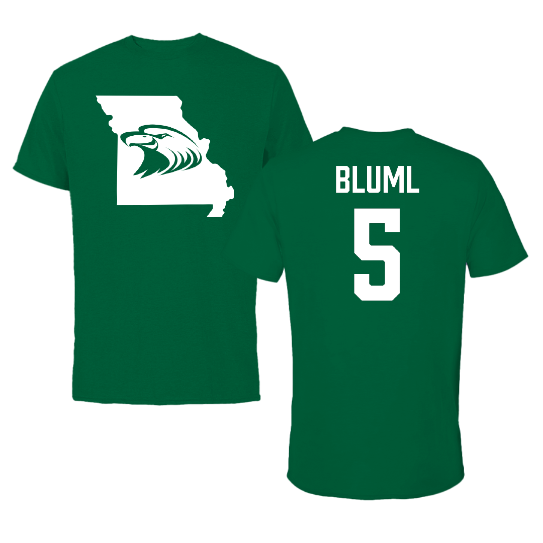Central Methodist University Baseball Green State Tee - #5 Clayton Bluml