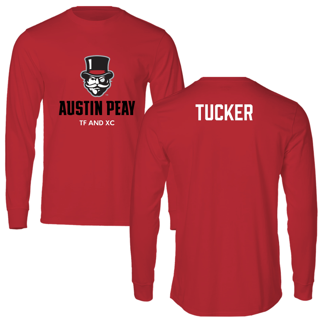 Austin Peay State University TF and XC Red Mascot Long Sleeve - Emma Tucker