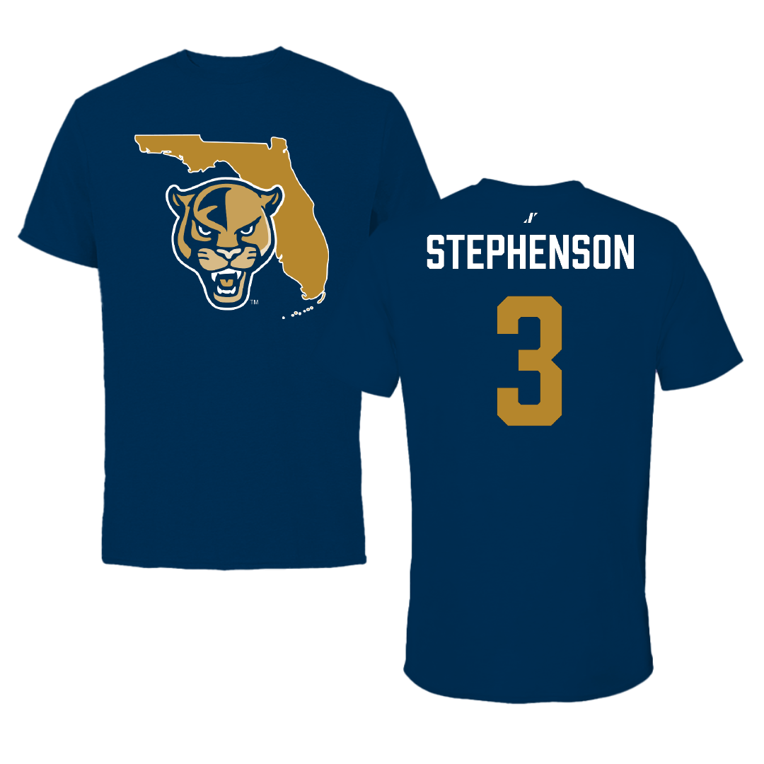 Florida International University Basketball Navy State Tee - #3 Corey Stephenson
