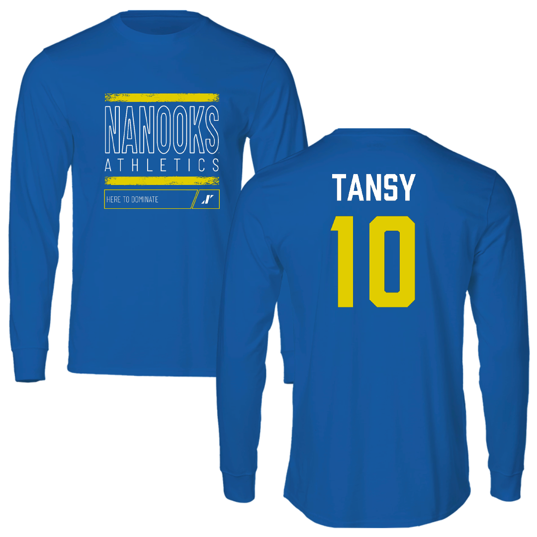 University of Alaska Fairbanks Volleyball Blue Dominate Performance Long Sleeve - #10 Ruby Tansy