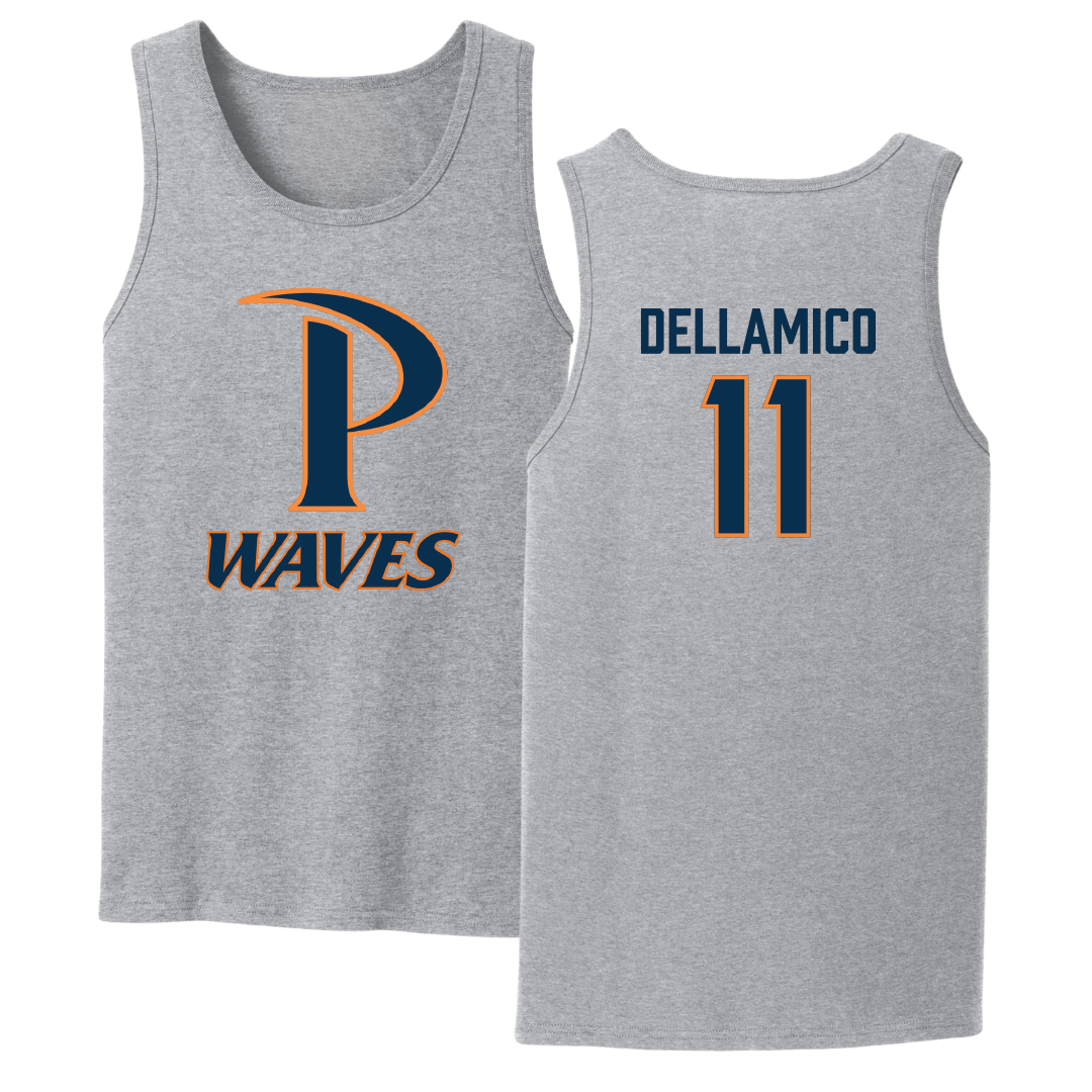 Pepperdine University Baseball Sport Gray Tank Top - #11 James DellAmico