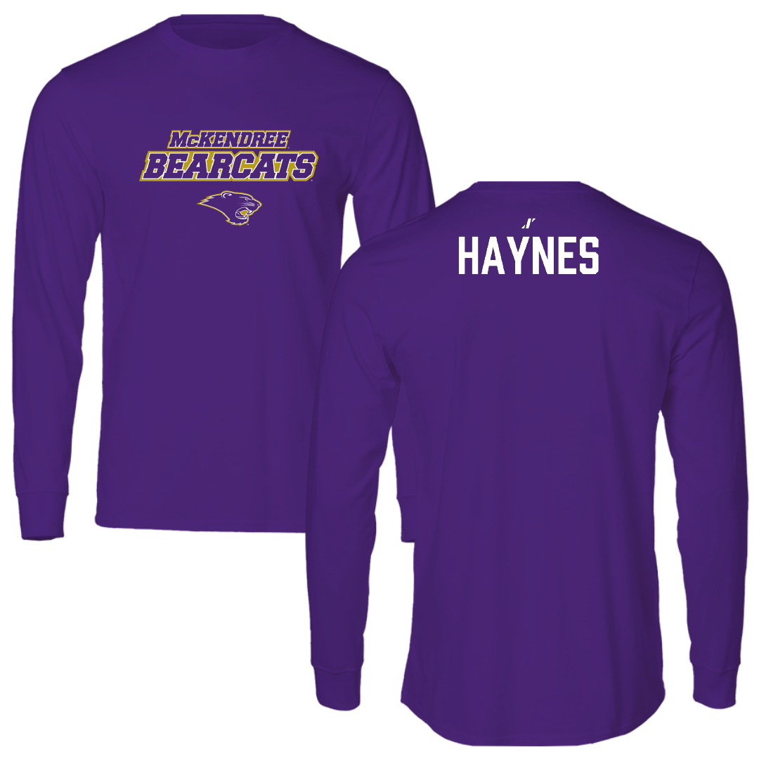 McKendree University Wrestling Purple General Performance Long Sleeve - Tyler Haynes