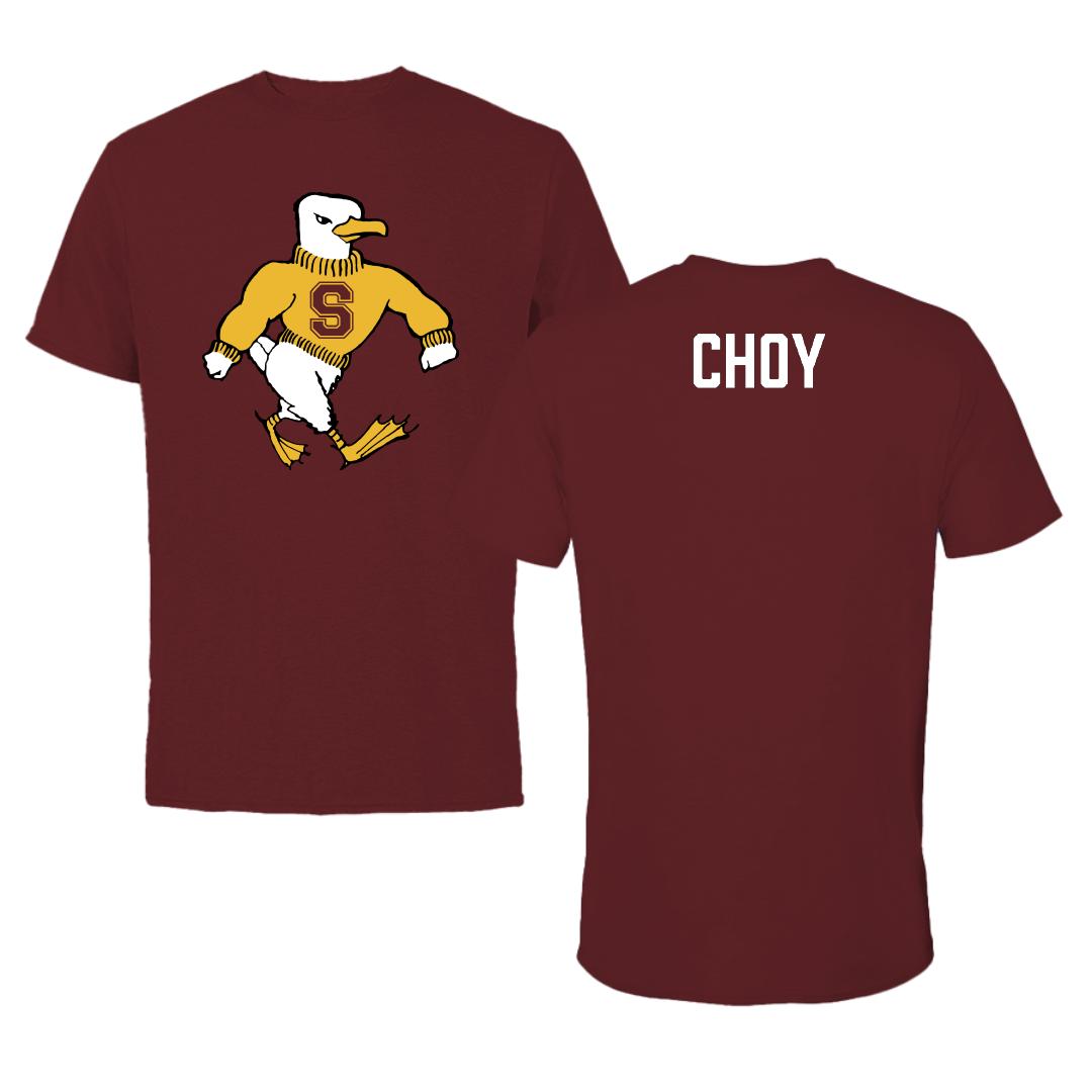 Salisbury University Football Maroon Sea Gull Performance Tee - Ephram Choy
