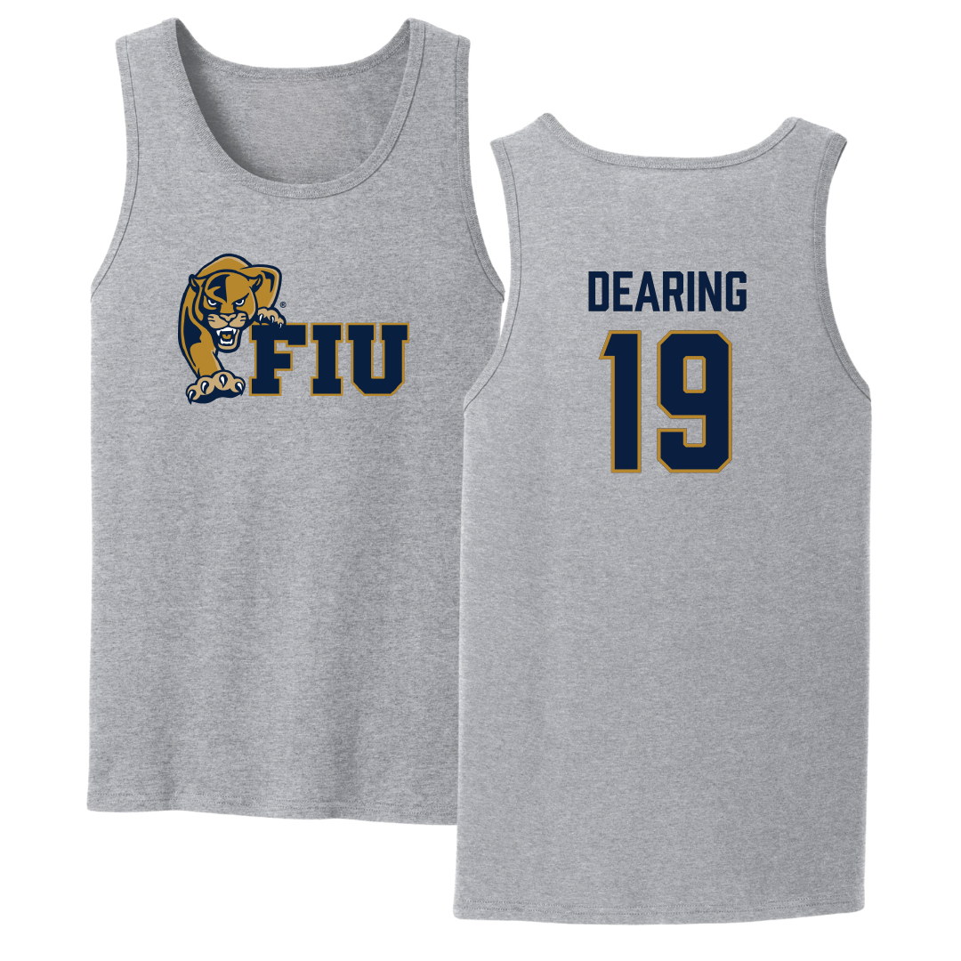 Florida International University Baseball Sport Gray Tank Top - #19 Austin Dearing