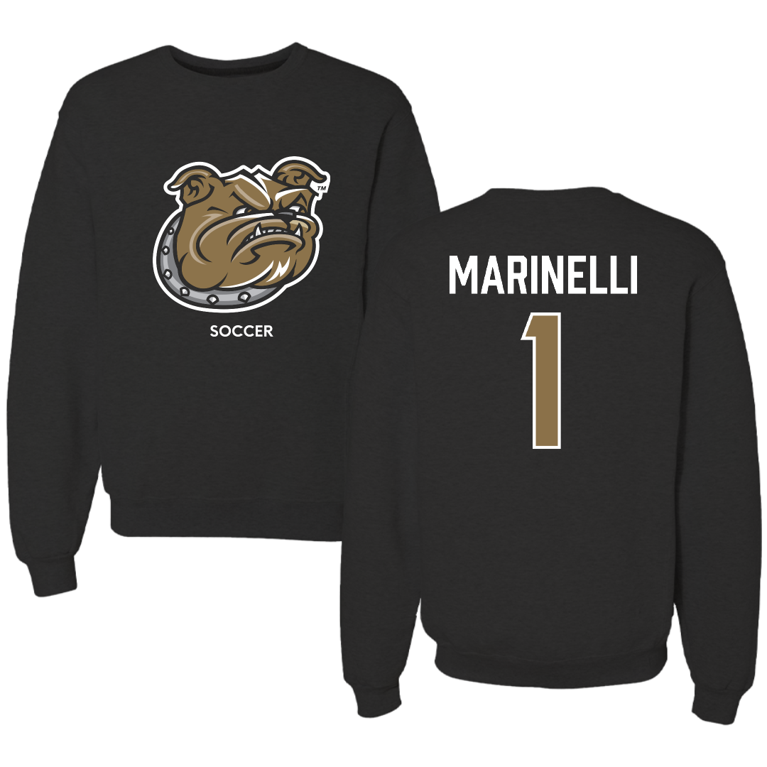 Bryant University Soccer (M) Black Crewneck - #1 Luca Marinelli