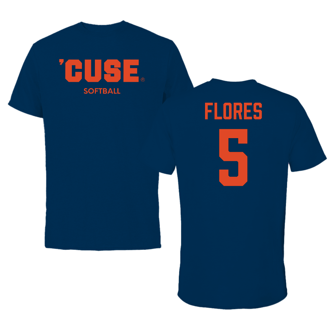 Syracuse University Softball Navy Tee - #5 Vanessa Flores