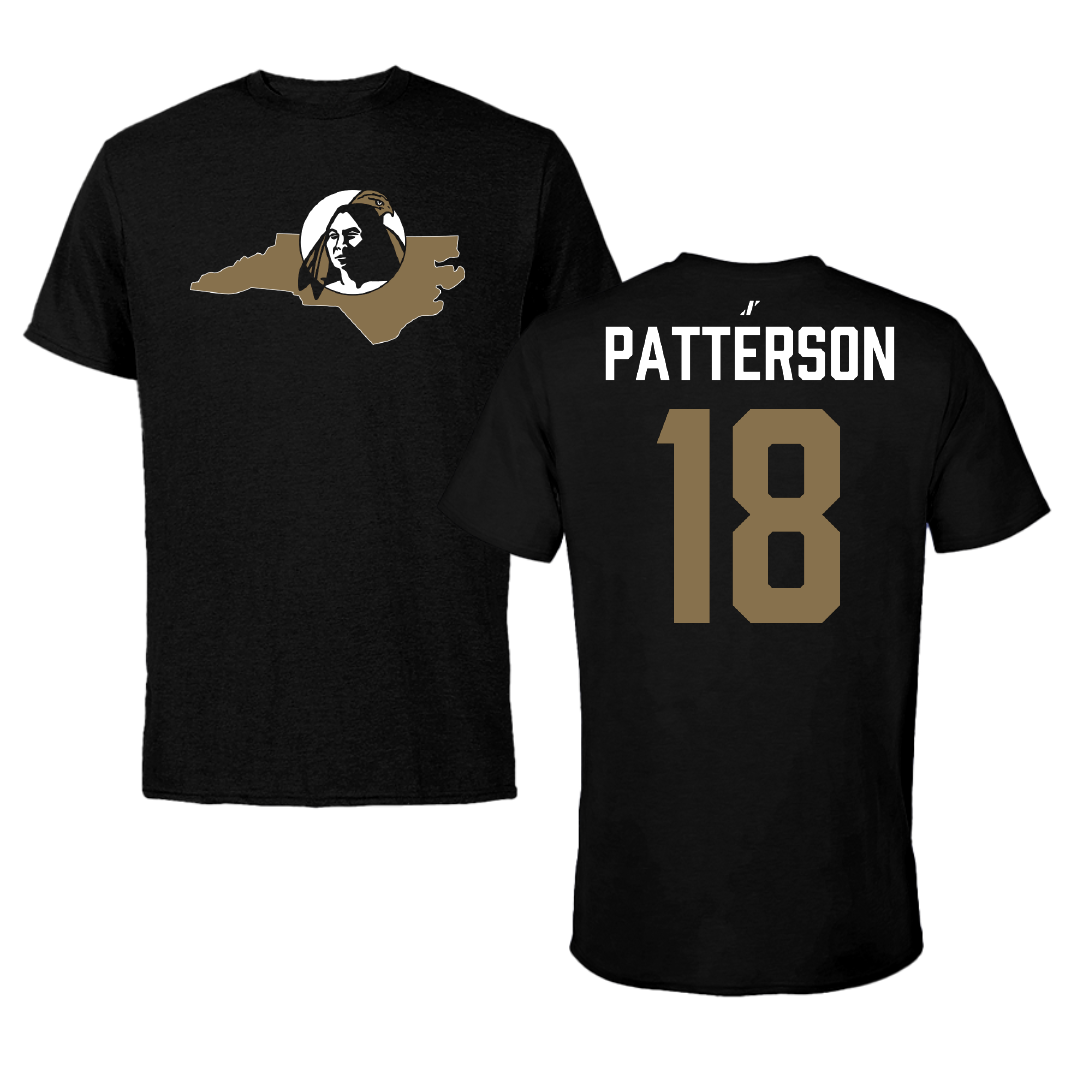 University of North Carolina at Pembroke Volleyball Black State Tee - #18 Tyler Patterson
