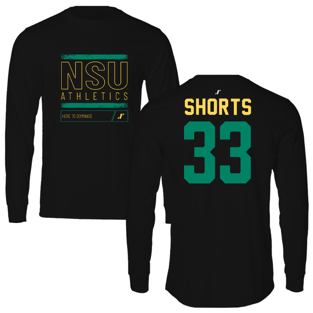 Norfolk State University Softball Black Dominate Performance Long Sleeve - #33 Emory Shorts