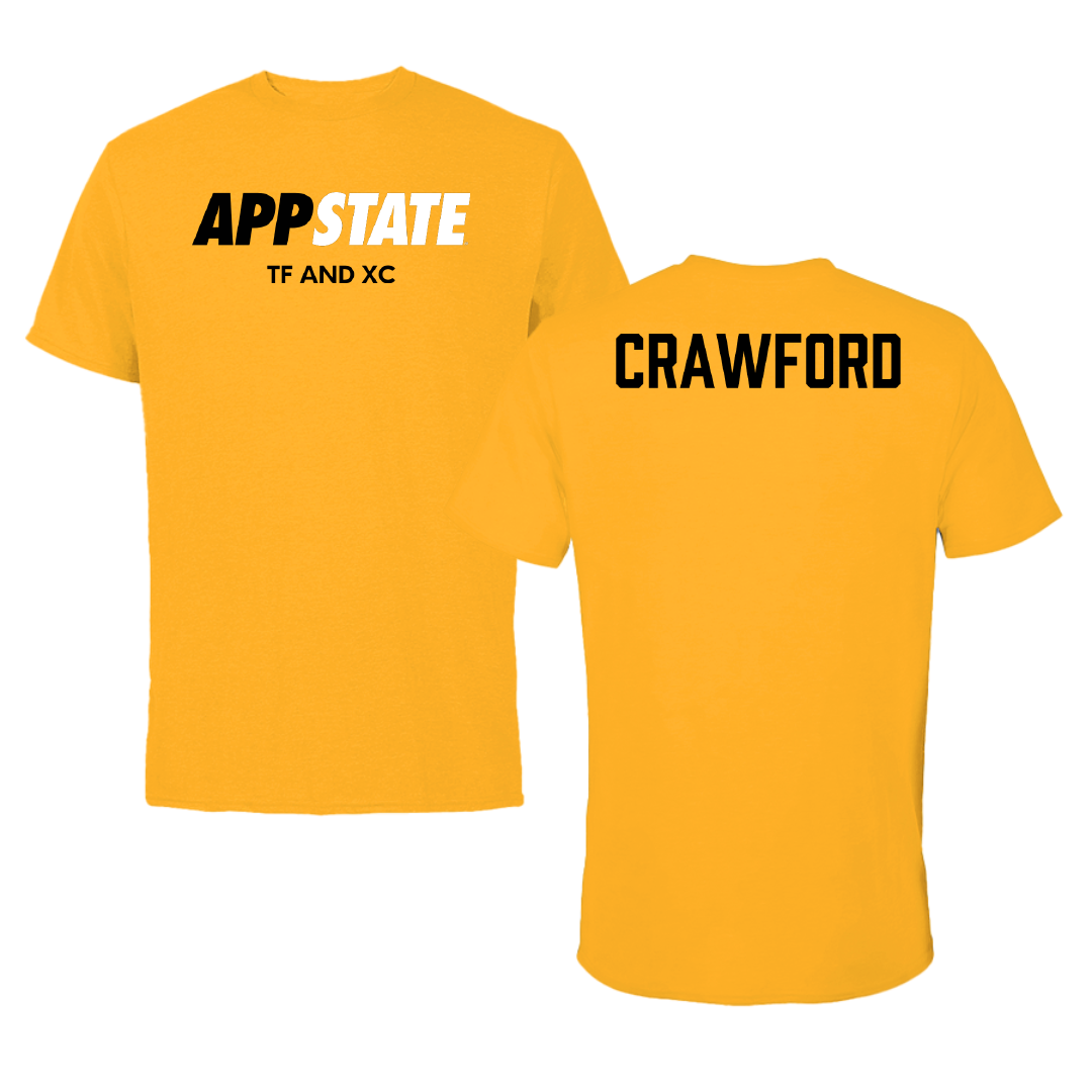 Appalachian State University TF and XC Gold Tee - Deuce Crawford