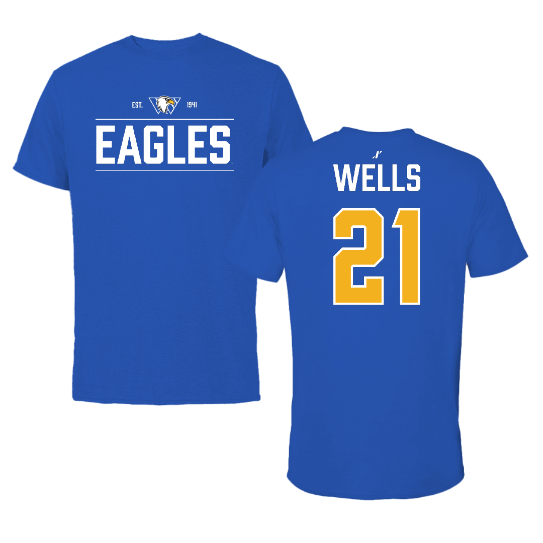 Williams Baptist University Softball Blue General Tee - #21 Katie Wells