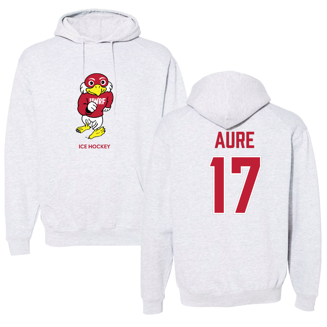 University of Wisconsin-River Falls Ice Hockey (W) Light Gray Hoodie - #17 MaKenna Aure
