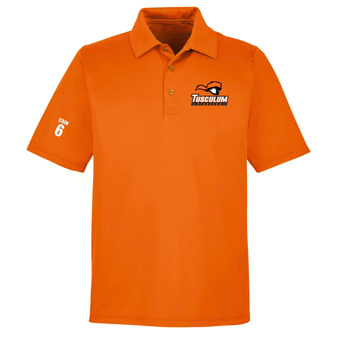 Tusculum University Lacrosse (W) Orange Polo - #6 Haley Cain