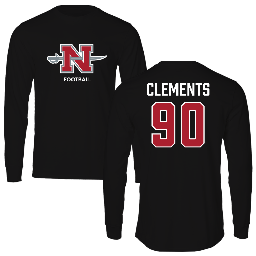 Nicholls State University Football Black Mascot Performance Long Sleeve - #90 Aidan Clements