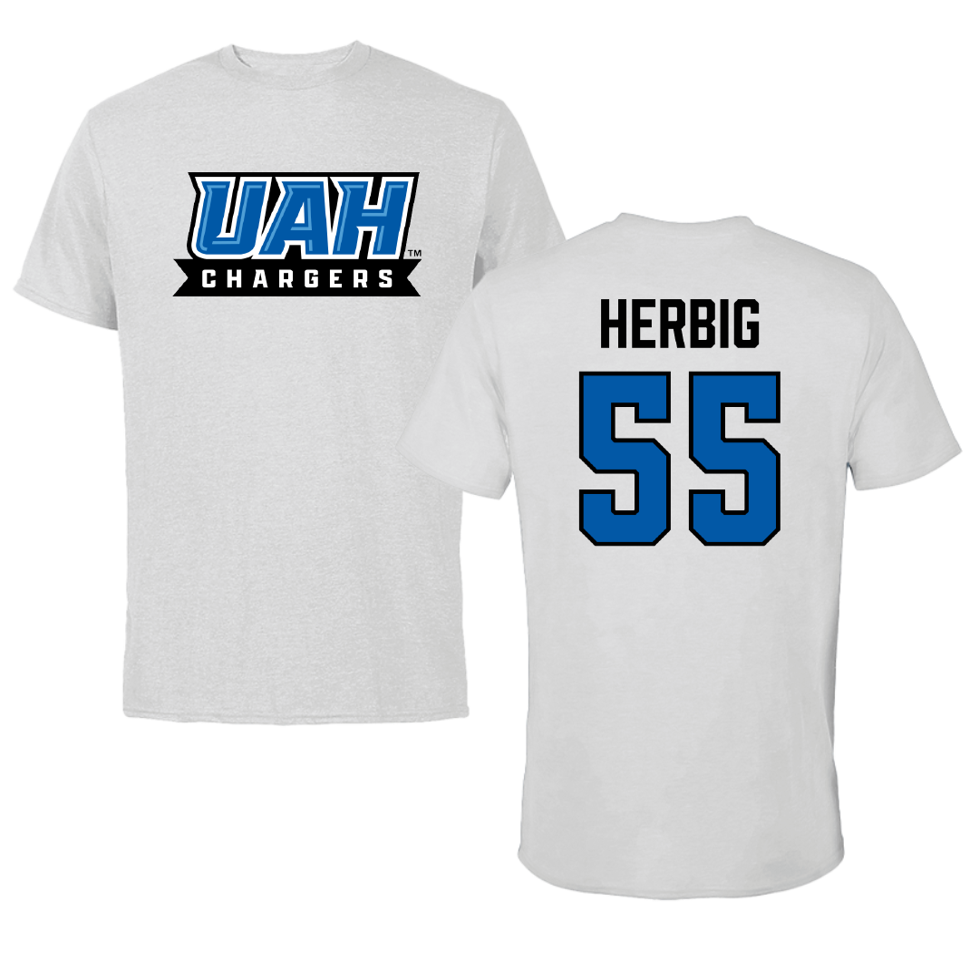 Huntsville Lacrosse (M) Light Gray Performance Tee - #55 Emerson Herbig