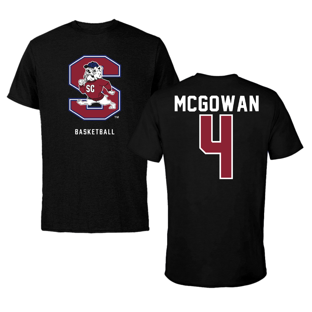 South Carolina State University Basketball Black Performance Tee - #4 Taniya McGowan
