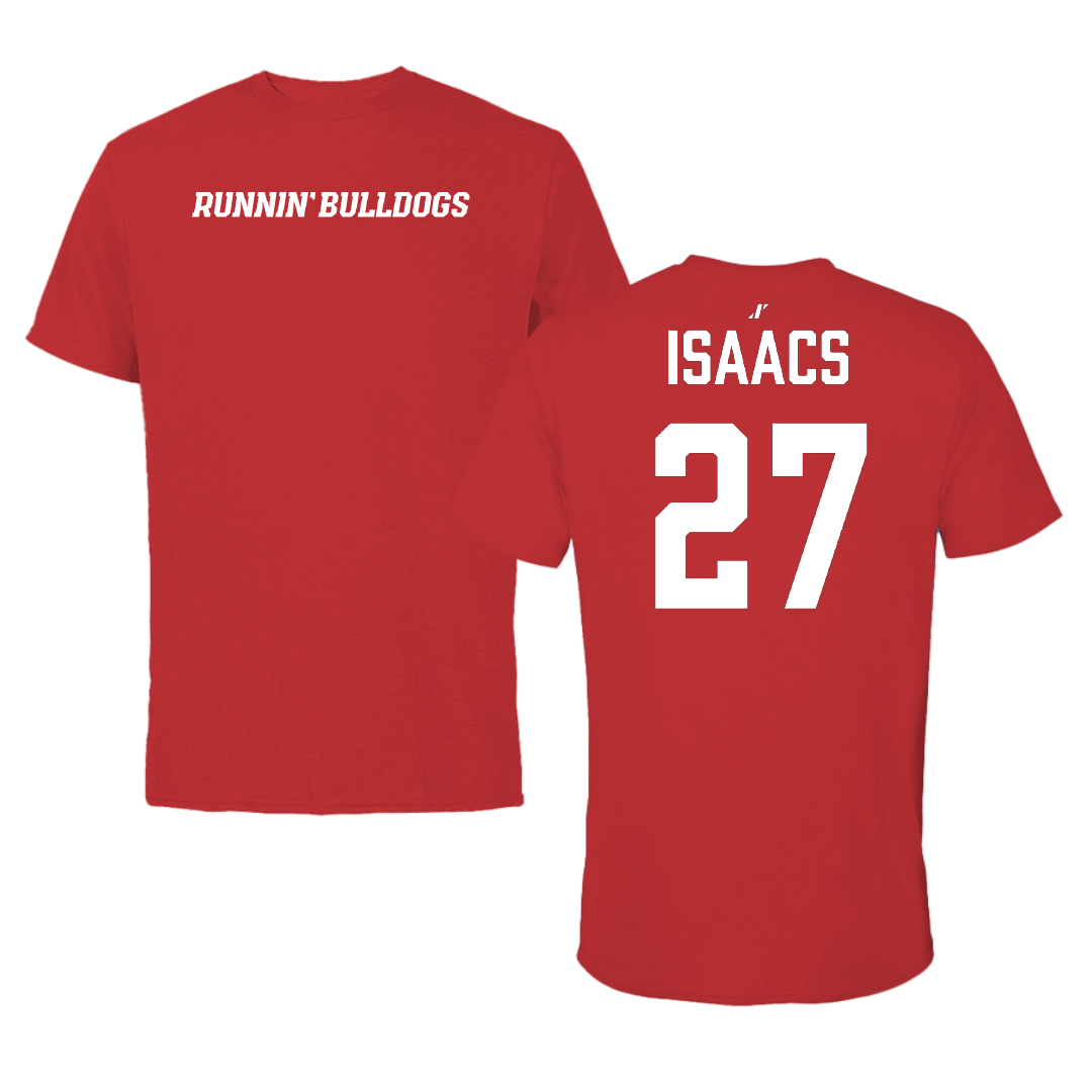 Gardner-Webb University Football Red Tee - #27 Carter Isaacs
