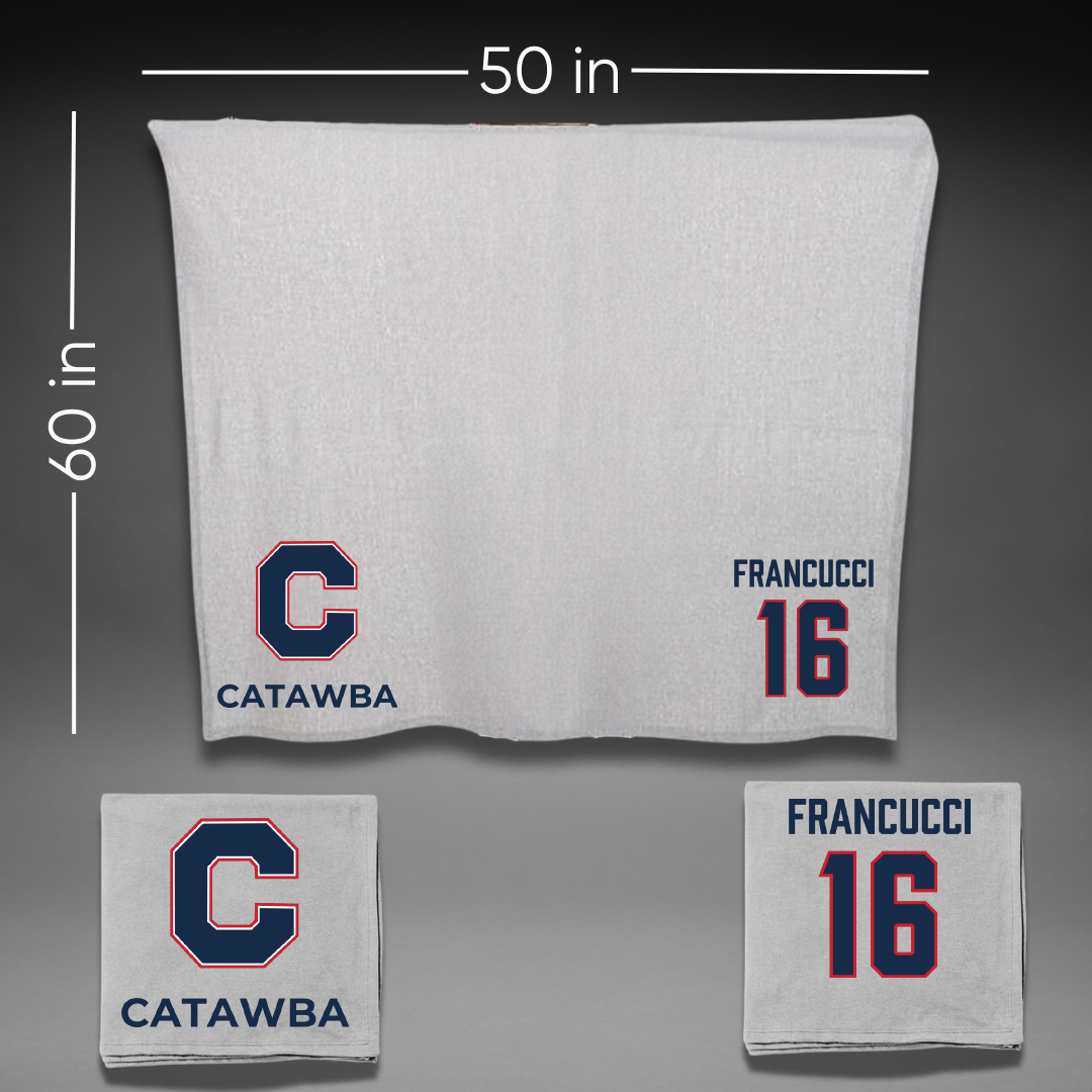 Catawba College Soccer Gray Blanket - #16 Fabio Francucci