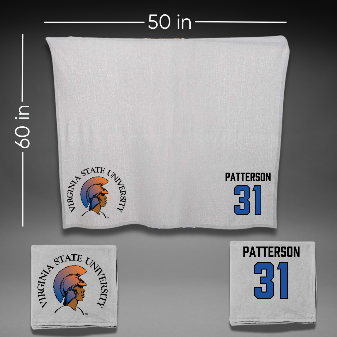 Virginia State University Lacrosse (M) Gray Blanket - #31 Brandon Patterson