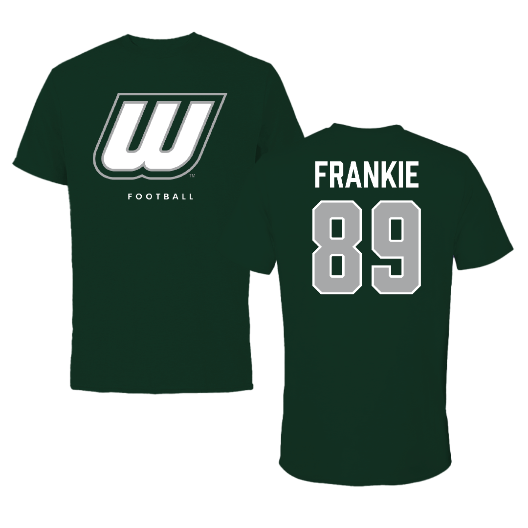 Wagner College Football Forest Green Tee - #89 Michael Frankie